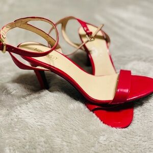 Nine West Red High Heels sandal Ankle Strap Heeled New size 9